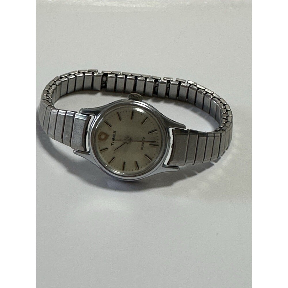 TIMEX Quartz Q Series Speidel Flex Band Ladies Watch NEEDS Battery Vintage